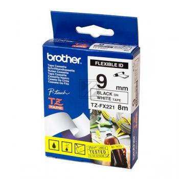 TZEFX221 / schwarz / original BROTHER PTouch Farbband / TZEFX221