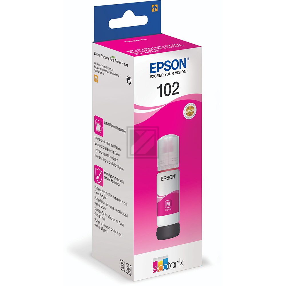 C13T03R340 // 102 / magenta / original EPSON Tintenflasche magenta / C13T03R340 / 6000 S. / 70.00 ml