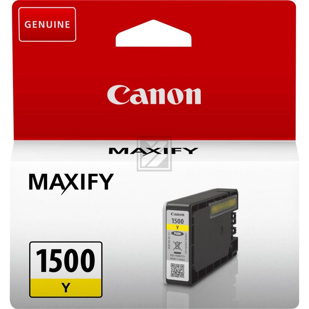 9231B001 // PGI1500Y / gelb / original CANON Tintenpatrone gelb / 9231B001 / 300 S. / 4.50 ml