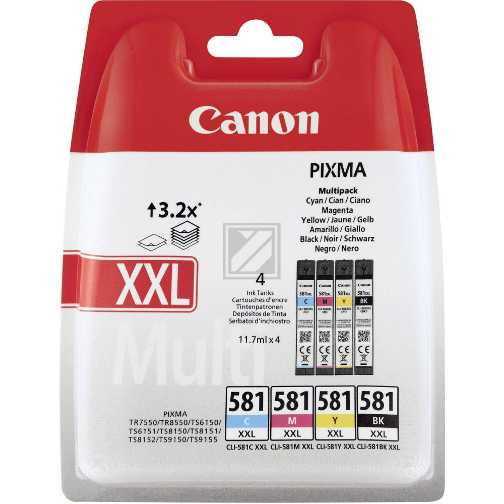 1998C007 // CLI581XXL / original CANON Tintenpatrone MultiPack / 1998C007