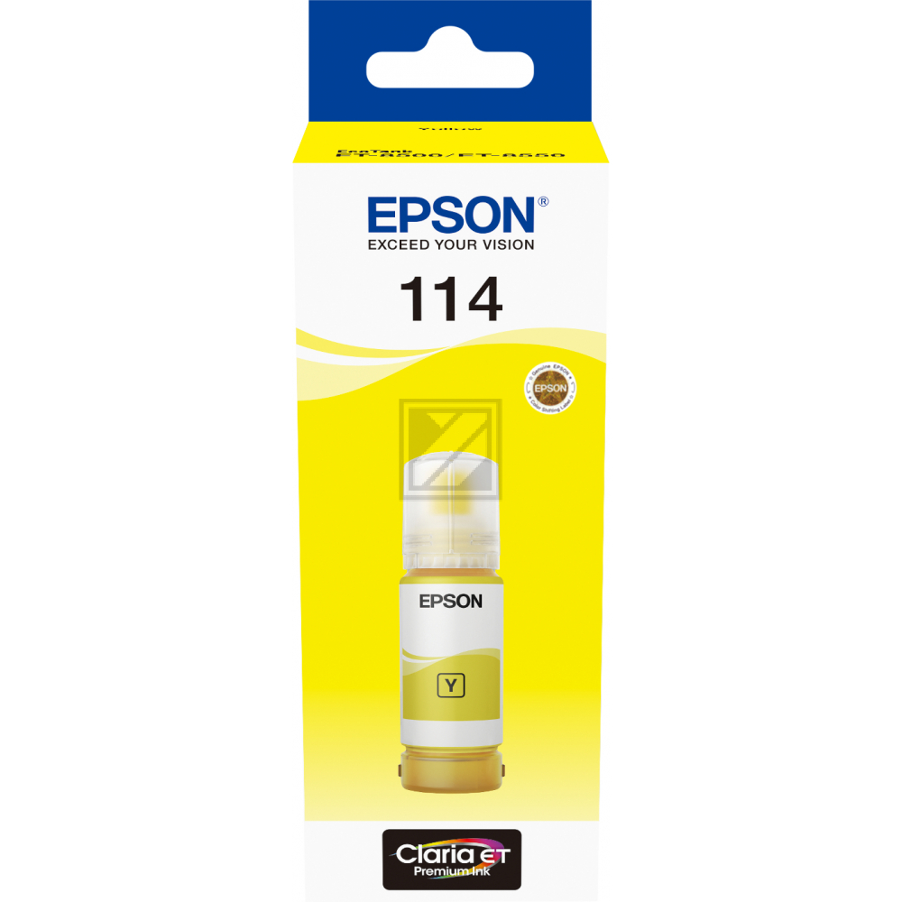 C13T07B440 // 114 / gelb / original EPSON Tintenflasche gelb / C13T07B440 / 6700 S. / 70.00 ml