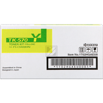 1T02HGAEU0 // TK570Y / gelb / original KYOCERA Toner gelb / 1T02HGAEU0 / 12000 S.