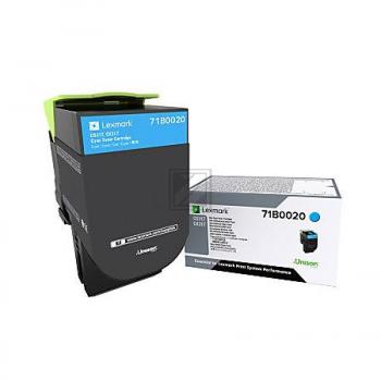 71B0020 / cyan / original LEXMARK Toner cyan / 71B0020 / 2300 S.