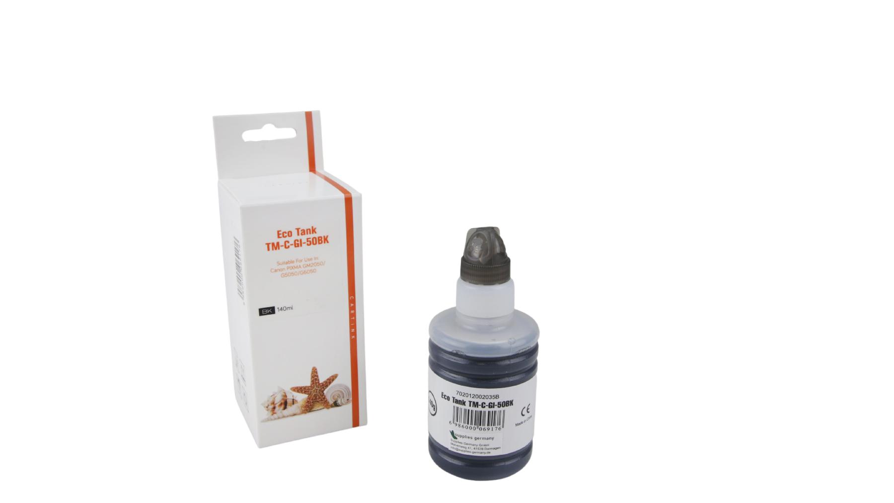 Alternativ GI50BK Eco Tank Nachfüllflasche Black für Canon / 3386C001 / 140ml