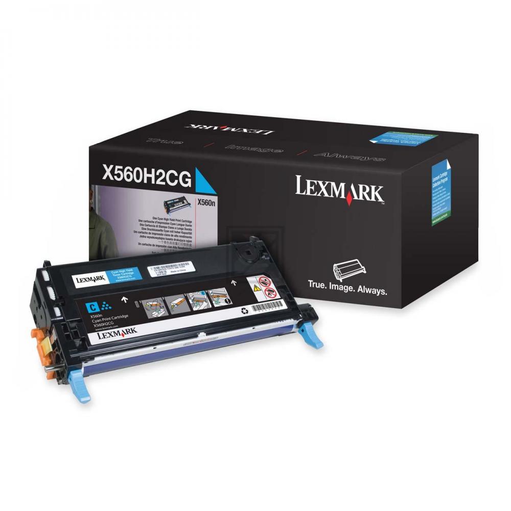 X560H2CG / cyan / original LEXMARK Toner cyan / X560H2CG / 10000 S.