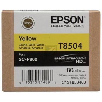C13T850400 // T8504 / gelb / original EPSON Tintenpatrone gelb / C13T850400 / 80.00 ml