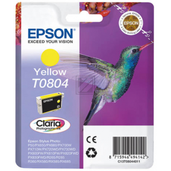 C13T08044011 // T0804 / gelb / original EPSON Tintenpatrone gelb / C13T08044011 / 620 S. / 7.40 ml