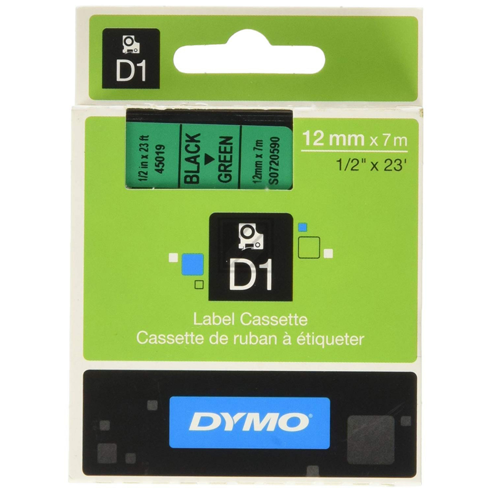 S0720590 DYMO D1 12mm SCHWARZGRUEN / S0720590