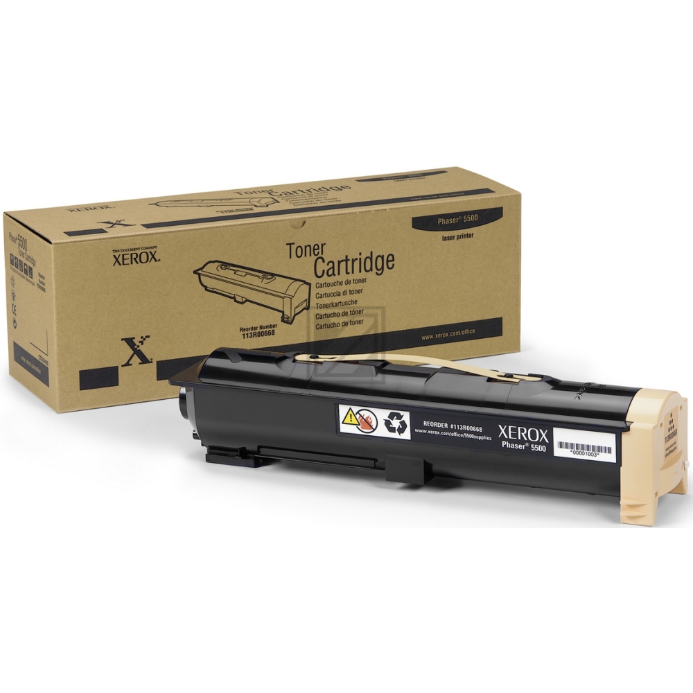 113R00668 / schwarz / original XEROX Toner schwarz / 113R00668 / 30000 S.