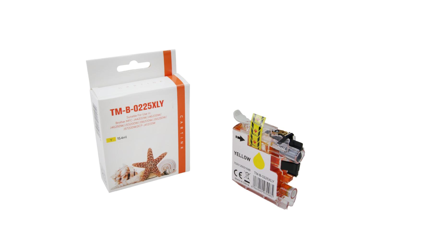 Alternativ Tinte Yellow für Brother / LC225Y / 15,4ml