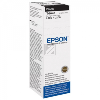 C13T66414A // T6641 / schwarz / original EPSON Tintenflasche schwarz / C13T66414A / 4000 S. / 70.00 ml
