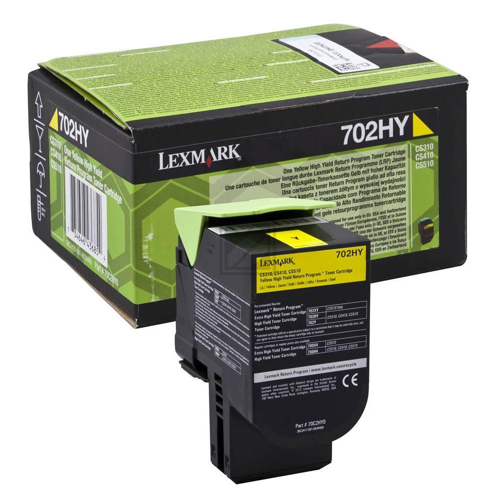 70C2HY0 // 702HY / gelb / original LEXMARK Toner gelb / 70C2HY0 / 3000 S.