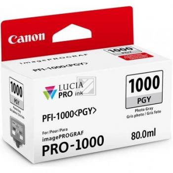 0553C001 // PFI1000PGY / original CANON Tintenpatrone grau / 0553C001 / 3165 S. / 80.00 ml