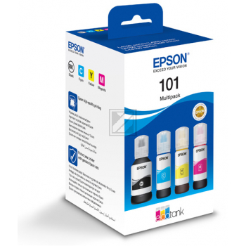 C13T03V64A // 101 / schwarz gelb cyan magenta / original EPSON Tintenflasche Multipack / C13T03V64A