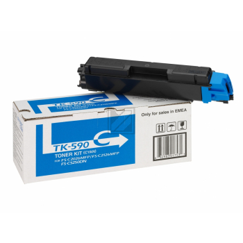 1T02KVCNL0 // TK590C / cyan / original KYOCERA Toner cyan / 1T02KVCNL0 / 5000 S.