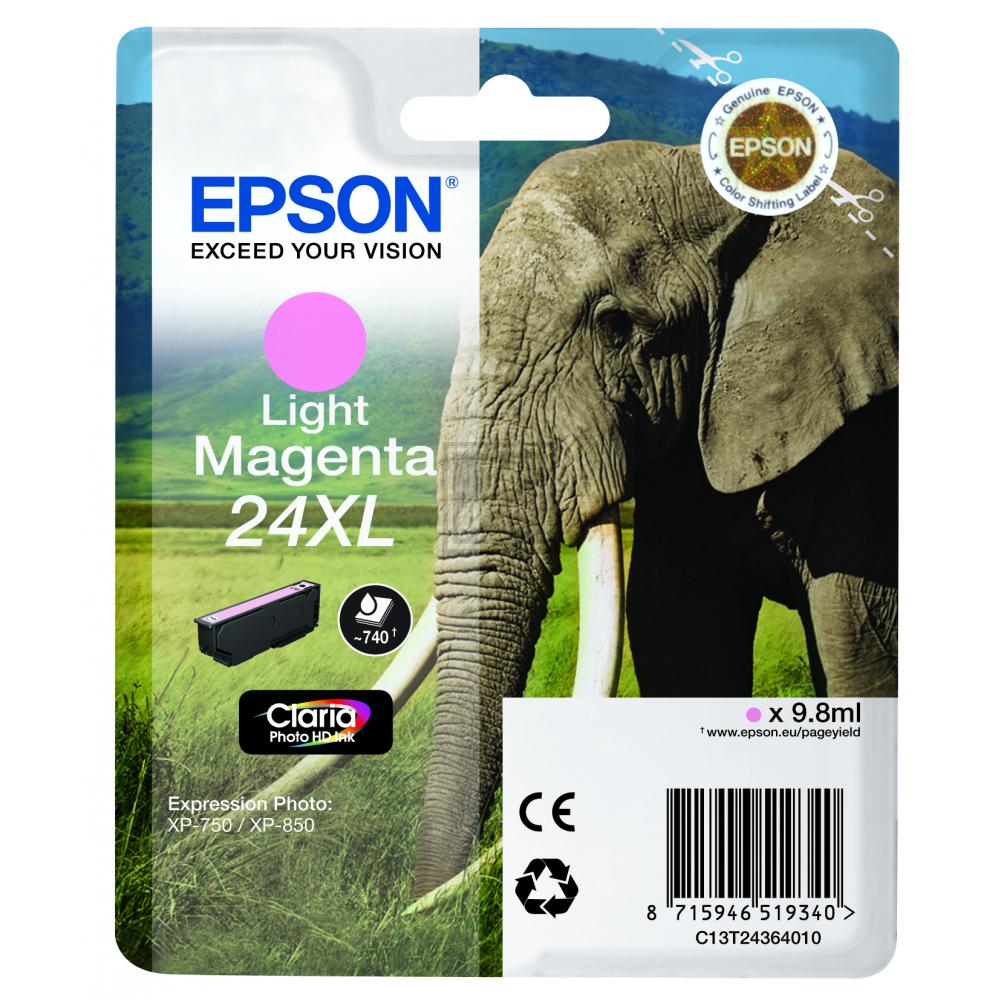 C13T24364010 // 24XL / magenta / original EPSON Tintenpatrone magenta hell / C13T24364010 / 500 S. / 9.80 ml