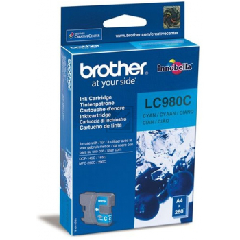 LC980C / cyan / original BROTHER Tintenpatrone cyan / LC980C / 260 S. / 5.50 ml