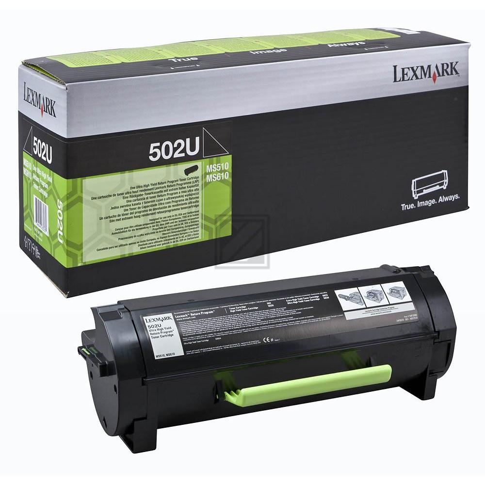 50F2U0E // 502U / original LEXMARK Toner schwarz / 50F2U0E / 20000 S.