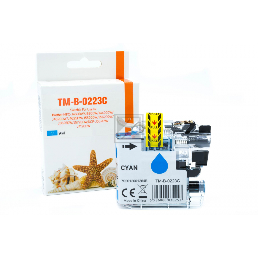 Alternativ Tinte Cyan für Brother / LC223C / 9ml