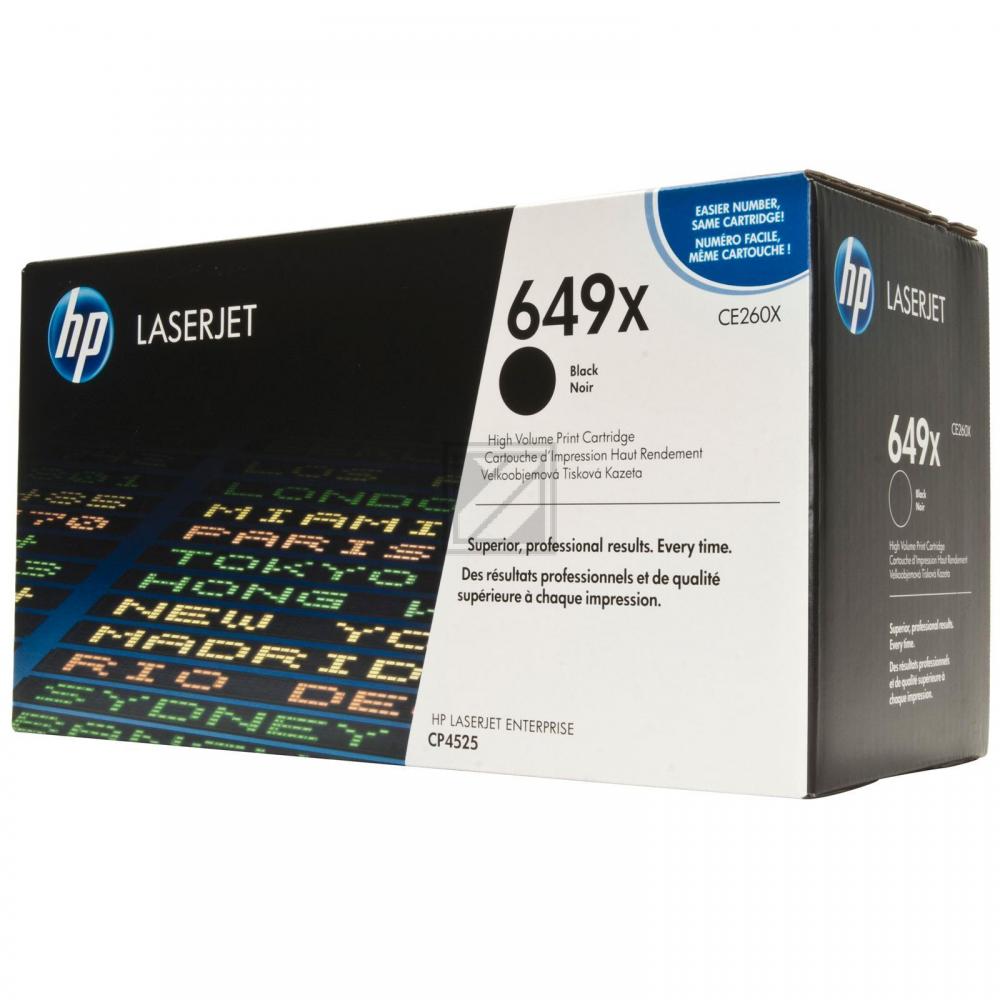 CE260X // 649X / schwarz / original HP Toner schwarz / CE260X / 17000 S.