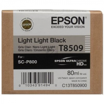 C13T850900 // T8509 / schwarz / original EPSON Tintenpatrone schwarz hell hell / C13T850900 / 80.00 ml