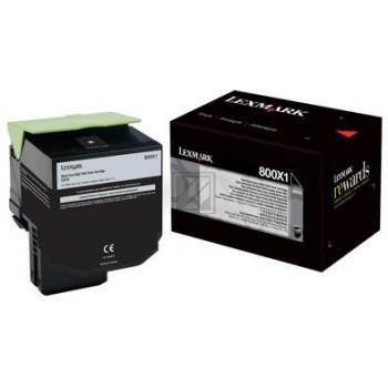 LEXMARK Toner 80C0X10 schwarz / 80C0X10