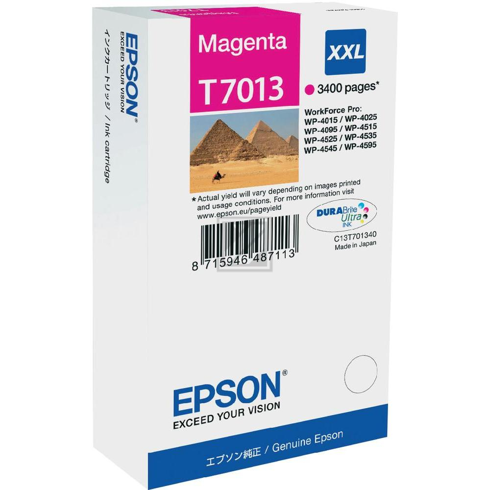 C13T70134010 // T7013 / magenta / original EPSON Tintenpatrone magenta / C13T70134010 / 3400 S. / 34.20 ml