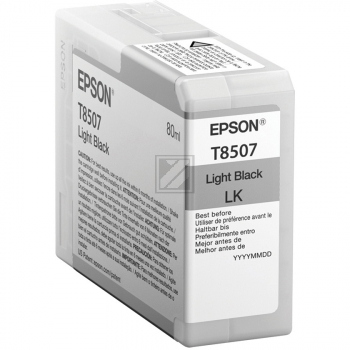 C13T850700 // T8507 / schwarz / original EPSON Tintenpatrone schwarz hell / C13T850700 / 80.00 ml