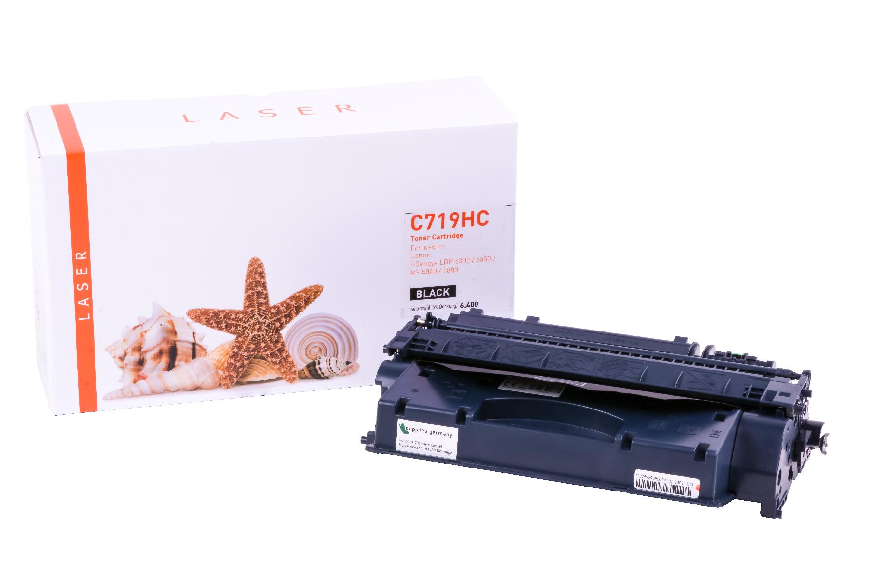 Alternativ Toner Black für Canon  / 719 / 6.400 Seiten