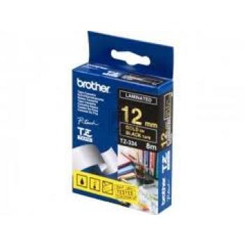TZE334 / schwarz / original BROTHER PTouch Farbband / TZE334