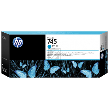 F9K03A // 745 / cyan / original HP Tintenpatrone cyan / F9K03A / 300.00 ml