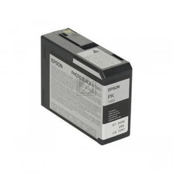 C13T580100 // T5801 / schwarz / original EPSON Tintenpatrone schwarz / C13T580100 / 80.00 ml
