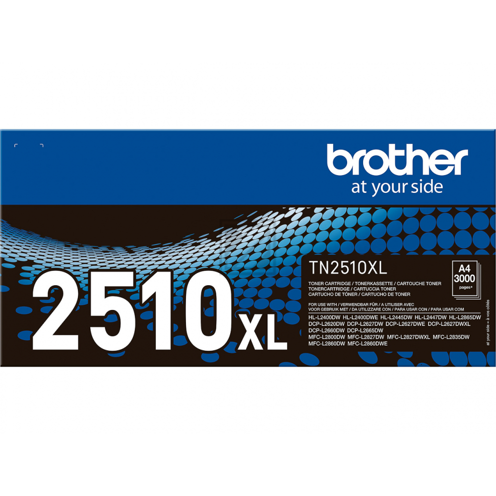 TN2510XL / schwarz / original BROTHER Toner schwarz / TN2510XL / 3000 S.