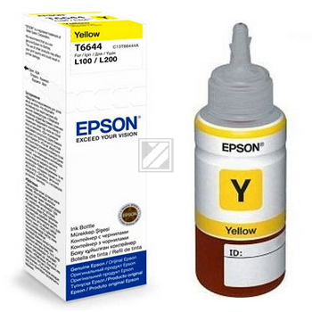 C13T66444A // T6644 / gelb / original EPSON Tintenflasche gelb / C13T66444A / 6500 S. / 70.00 ml