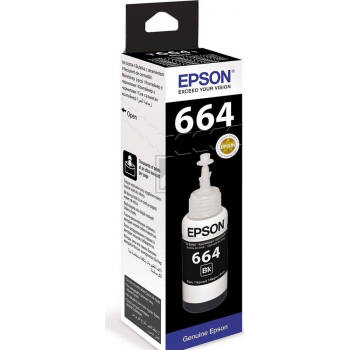 C13T66414A // T6641 / schwarz / original EPSON Tintenflasche schwarz / C13T66414A / 4000 S. / 70.00 ml