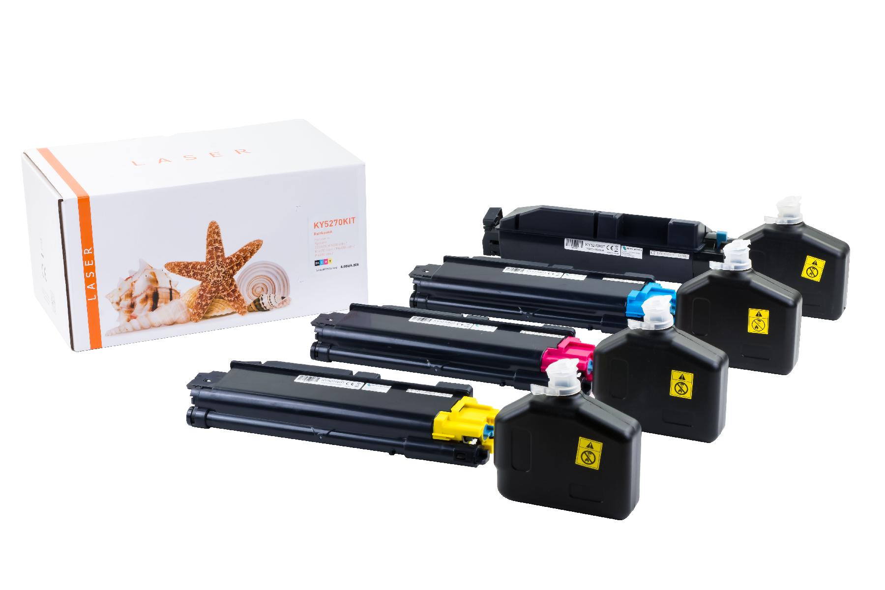 TONTK5270KIT Alternativ Toner Rainbowkit für Kyoce / TK5270BKCMY/BK8.000 Seiten/CMY6.000 Seiten