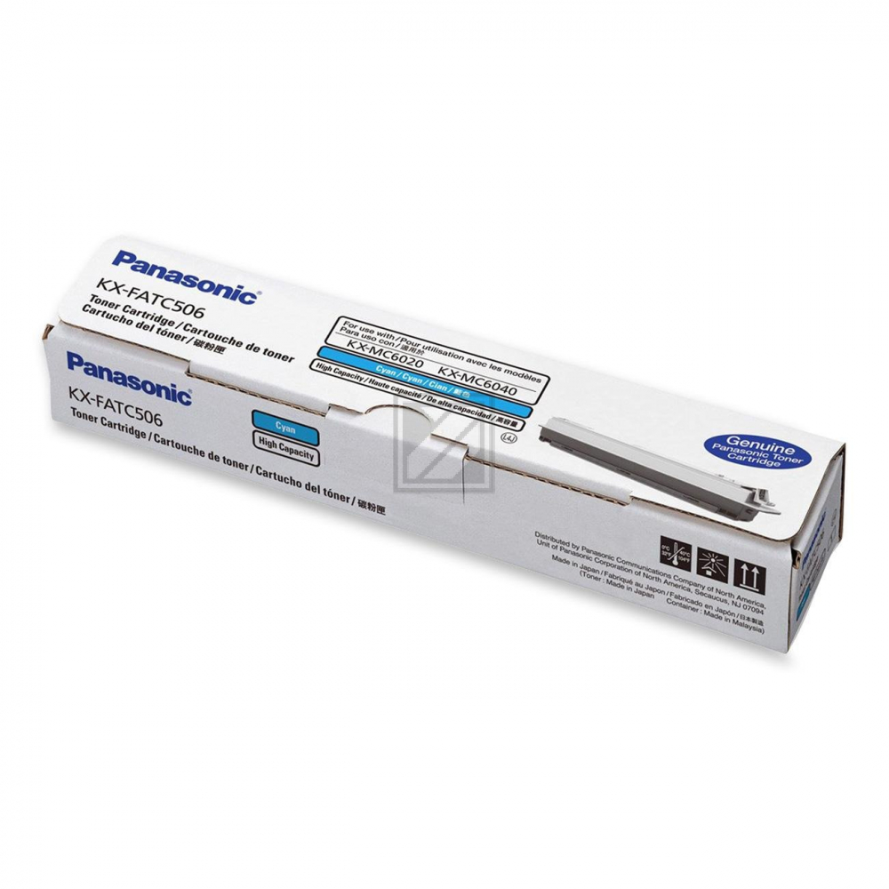 KXFATC506 / cyan / original PANASONIC Toner cyan / KXFATC506 / 4000 S.