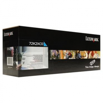 72K2XC0 / cyan / original LEXMARK Toner cyan / 72K2XC0 / 22000 S.