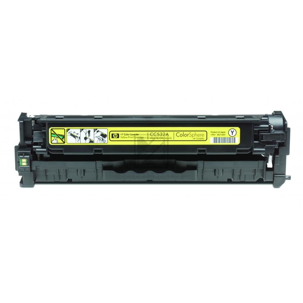 CC532A // 304A / gelb / original HP Toner gelb / CC532A / 2800 S.