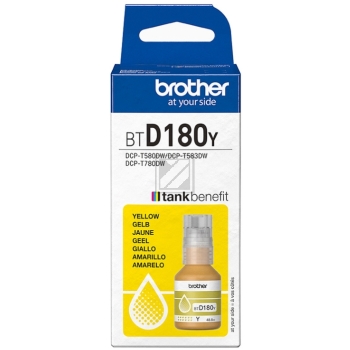 BTD180Y / gelb / original Brother Tintenflasche ge / BTD180Y / 5000 S. / 48.80 ml