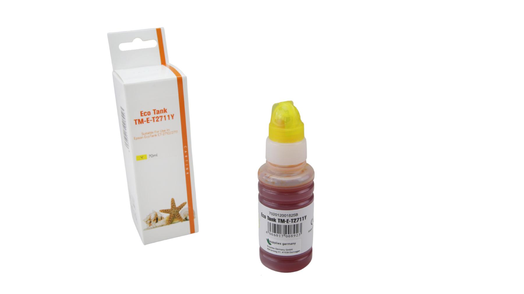 Alternativ T2711Y Eco Tank Nachfüllflasche Yellow für Epson / C13T00P440 / 70ml