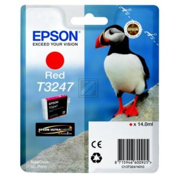 C13T32474010 // T3247 / original EPSON Tintenpatrone rot / C13T32474010 / 980 S. / 14.00 ml