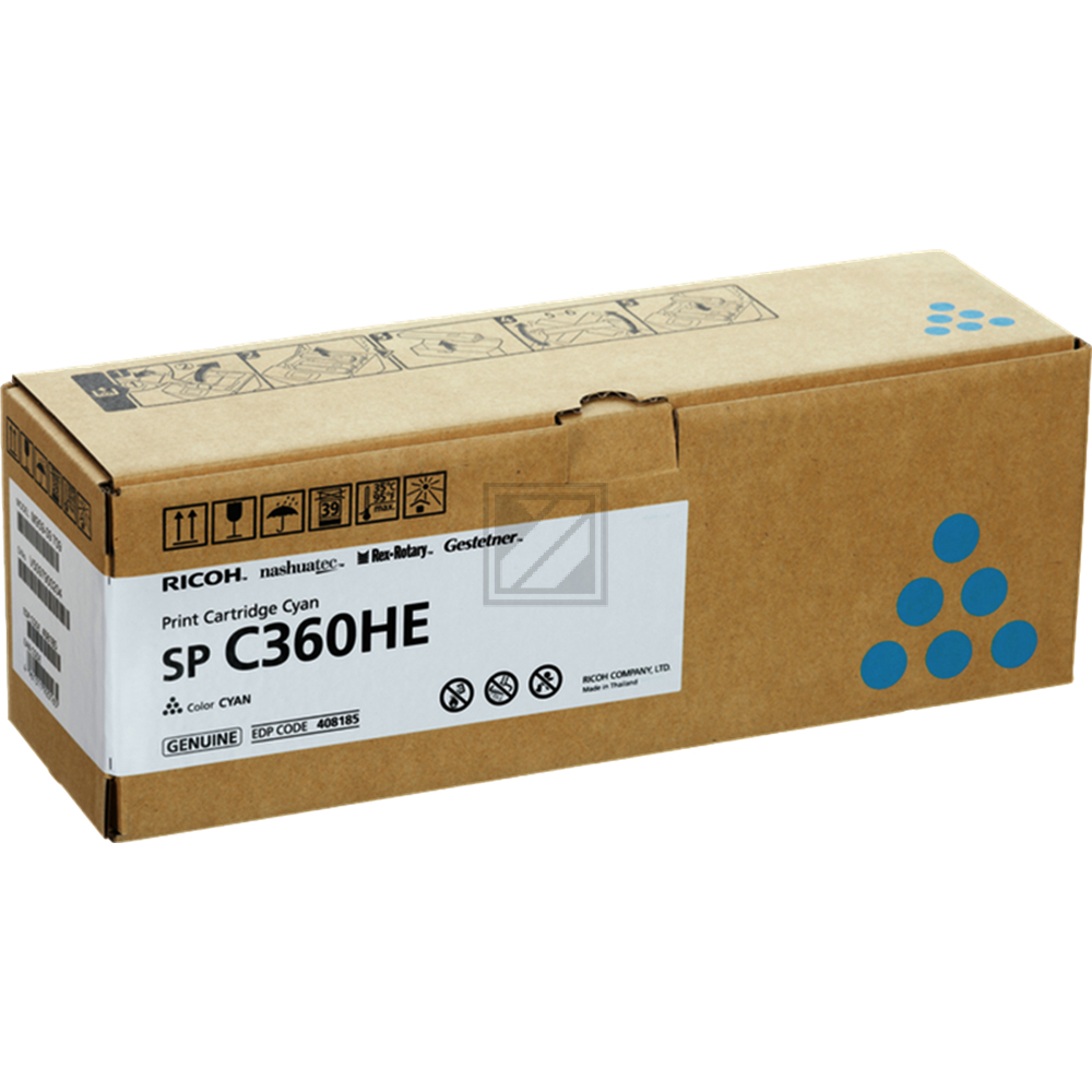 408185 // SPC360HE / cyan / original RICOH Toner cyan / 408185 / 5000 S.