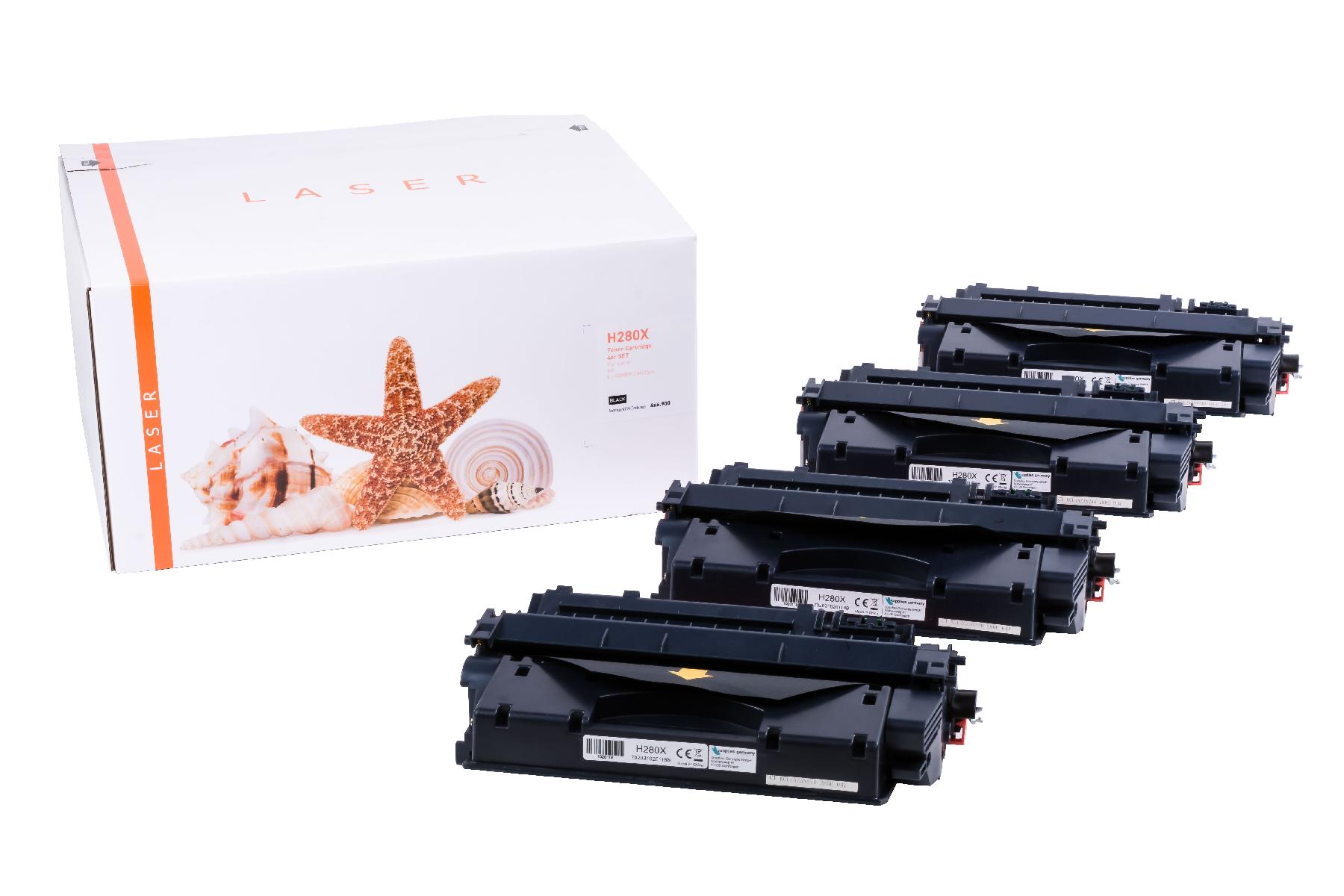 Alternativ Toner Black für HP / CF280X / 80X / 4x6.900 Seiten