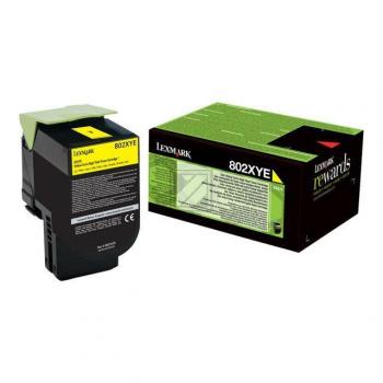 80C2XYE // 802XY / original LEXMARK Toner gelb / 80C2XYE / 4000 S.