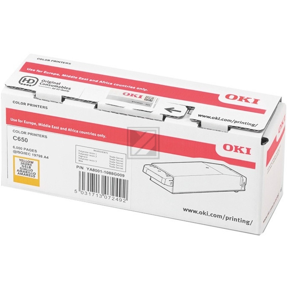 09006129 / gelb / original OKI Toner gelb / 09006129 / 6000 S.