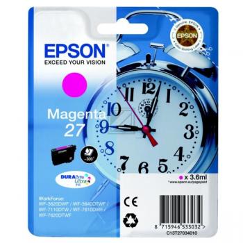 C13T27034012 // 27 / magenta / original EPSON Tintenpatrone magenta / C13T27034012 / 300 S. / 3.60 ml