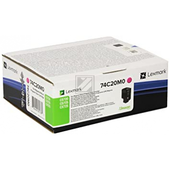 74C20M0 / magenta / original LEXMARK Toner magenta / 74C20M0 / 3000 S.