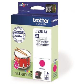 LC22UM / magenta / original BROTHER Tintenpatrone magenta / LC22UM / 1200 S.