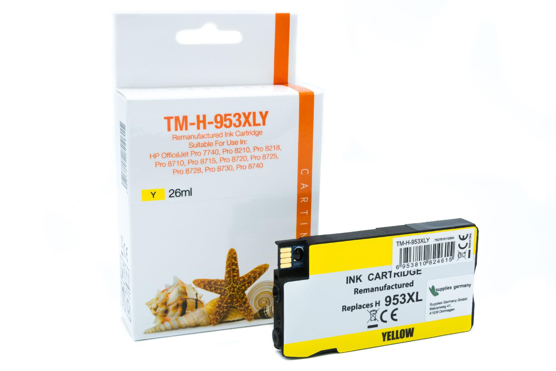 Refill Tinte Yellow für HP / F6U18AE / 26ml